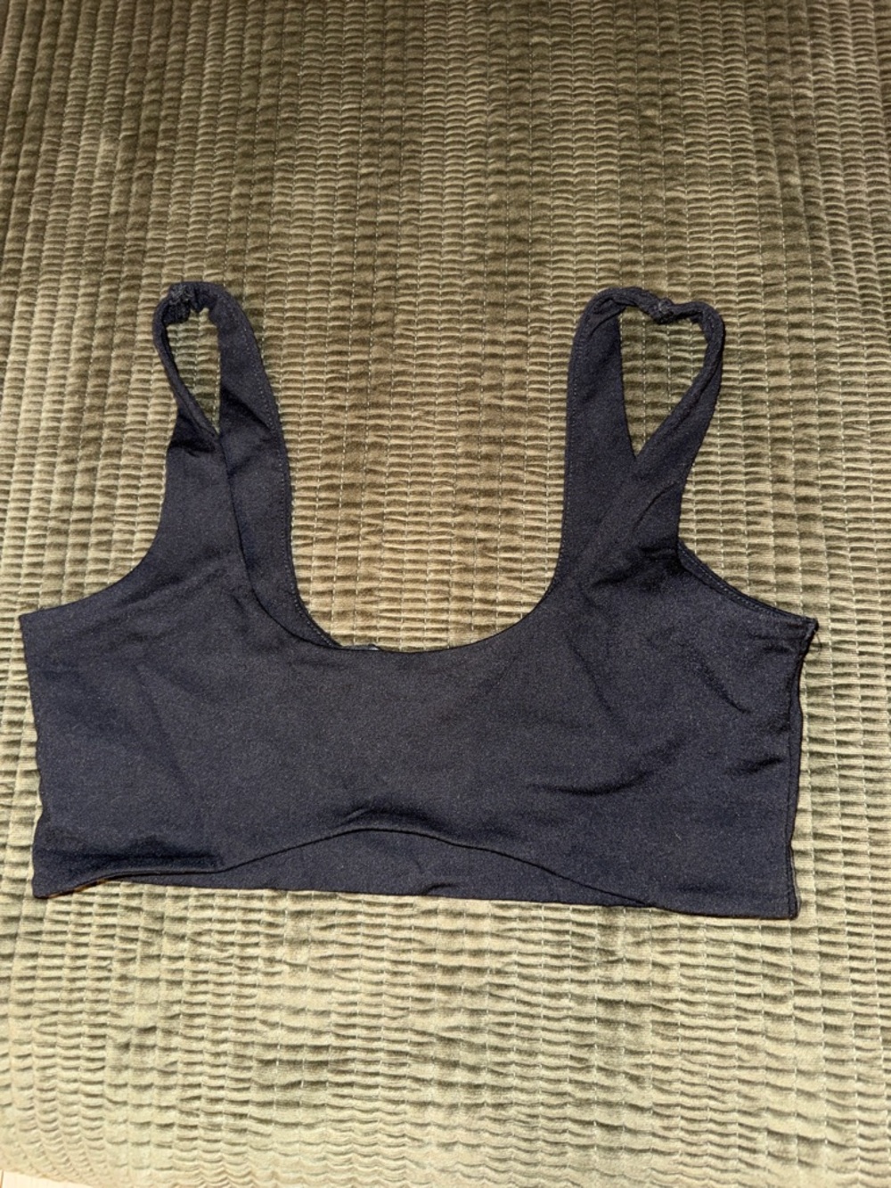 Forever 21 Black Scoop Tank Bralette